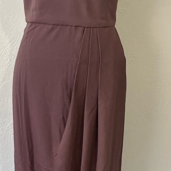 Lulus Reinette NWT New Mauve Midi Dress size M medium Faux wrap Spaghetti Strap - Picture 7 of 11